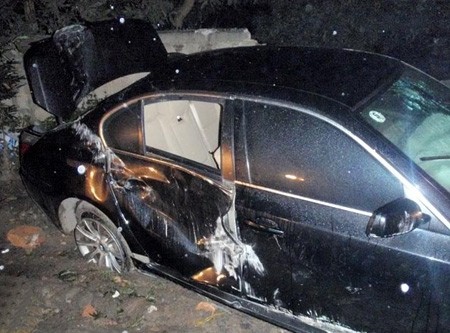 Chiếc BMW Series 5 xấu số này tử nạn tại đèo Khế, Chiêm Hóa, Tuyên Quang vào đêm mùng 5 Tết.